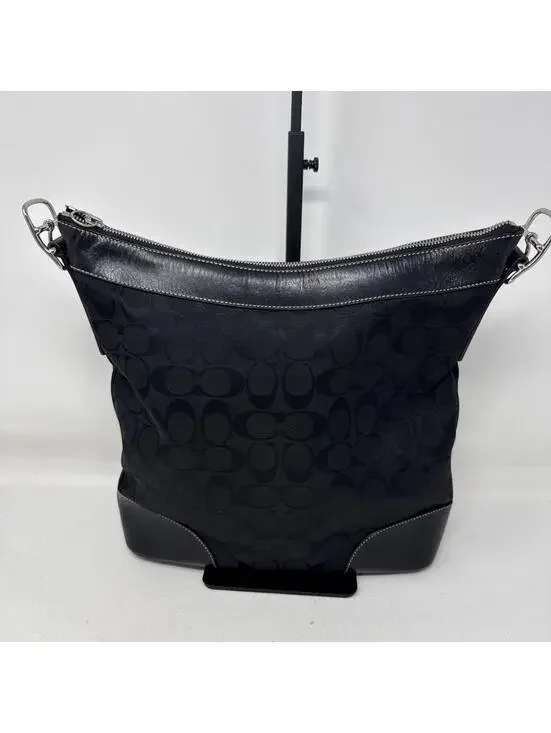 Coach Chelsea Signature Black Canvas & Leather Bag( No Strap) - Picture 2 of 11